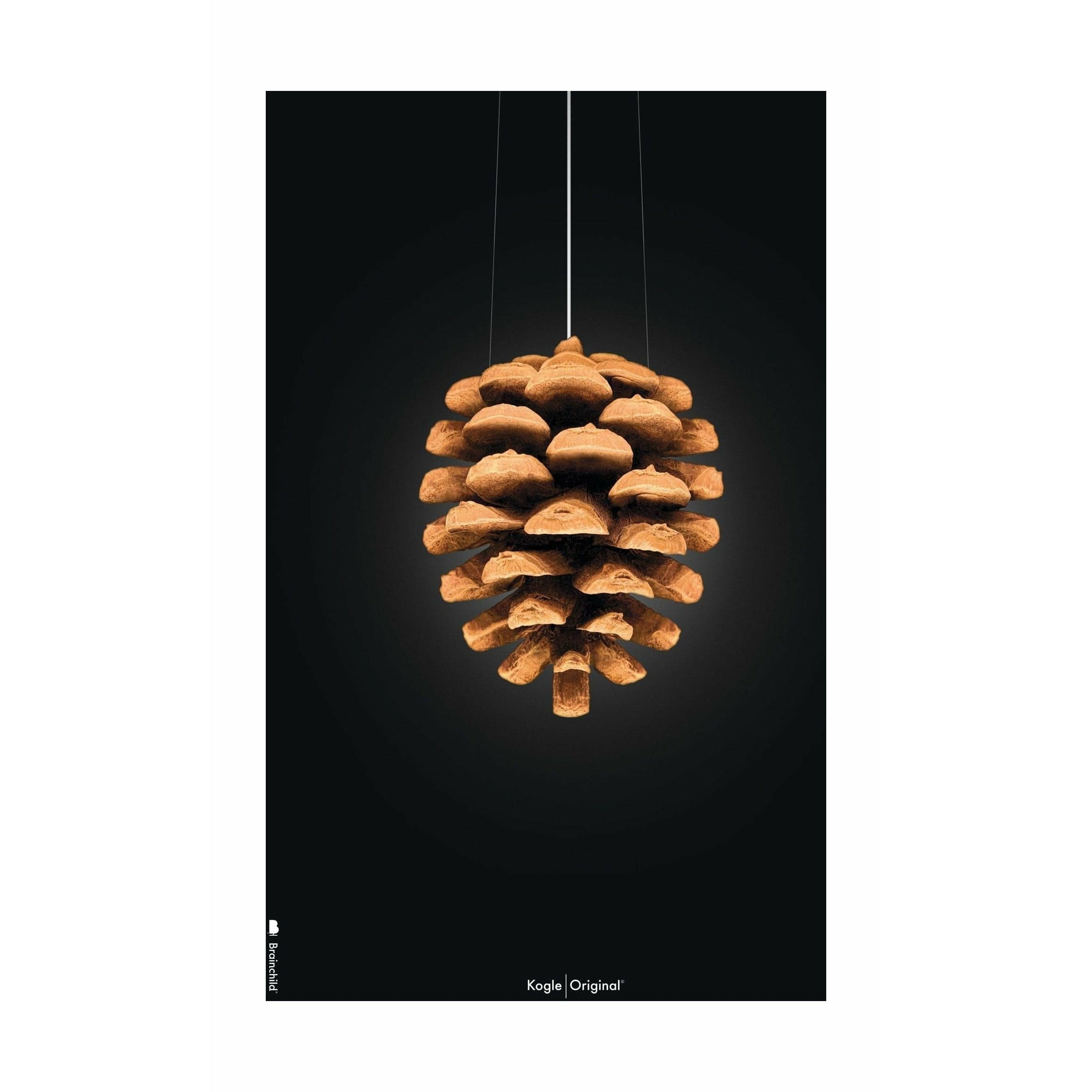 [product_category]-Brainchild Pine Cone Classic Poster Without Frame A5, Black Background-Brainchild-5713713018051-23001-BRA-1