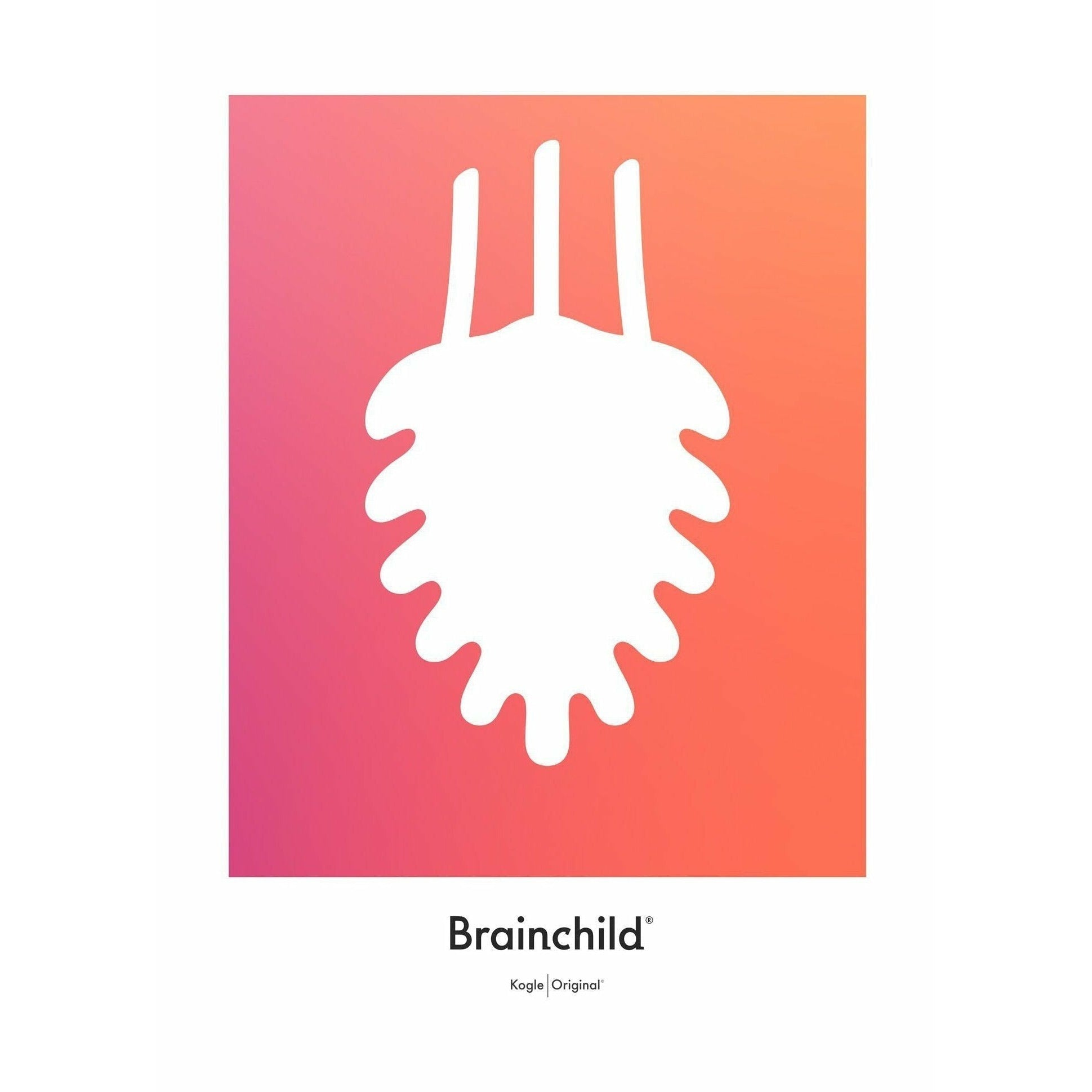[product_category]-Brainchild Pine Cone Design Icon Poster Without Frame 30x40 Cm, Orange-Brainchild-IF-21002-BRA-1