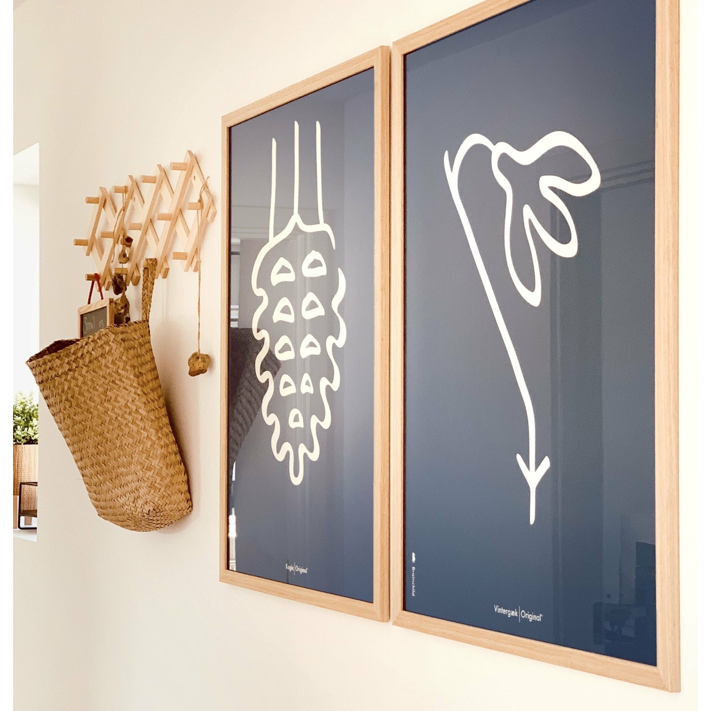 [product_category]-Brainchild Pine Cone Line Poster Without Frame A5, Blue Background-Brainchild-5713713200670-B-21001-BRA-6