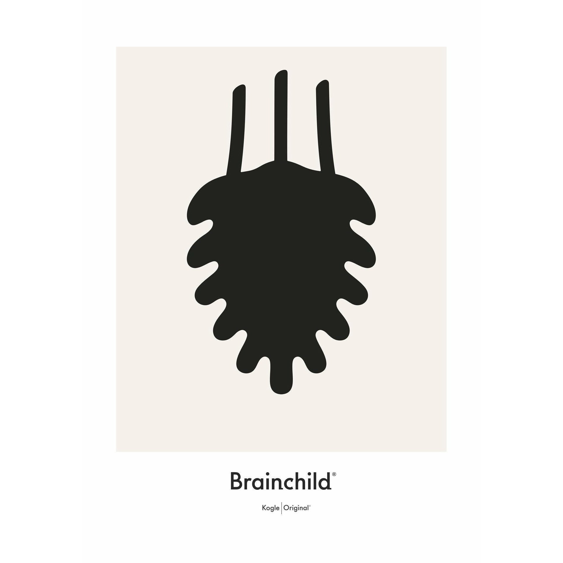 [product_category]-Brainchild Pine Cones Design Icon Poster Without Frame 70 X100 Cm, Grey-Brainchild-IG-21004-BRA-1