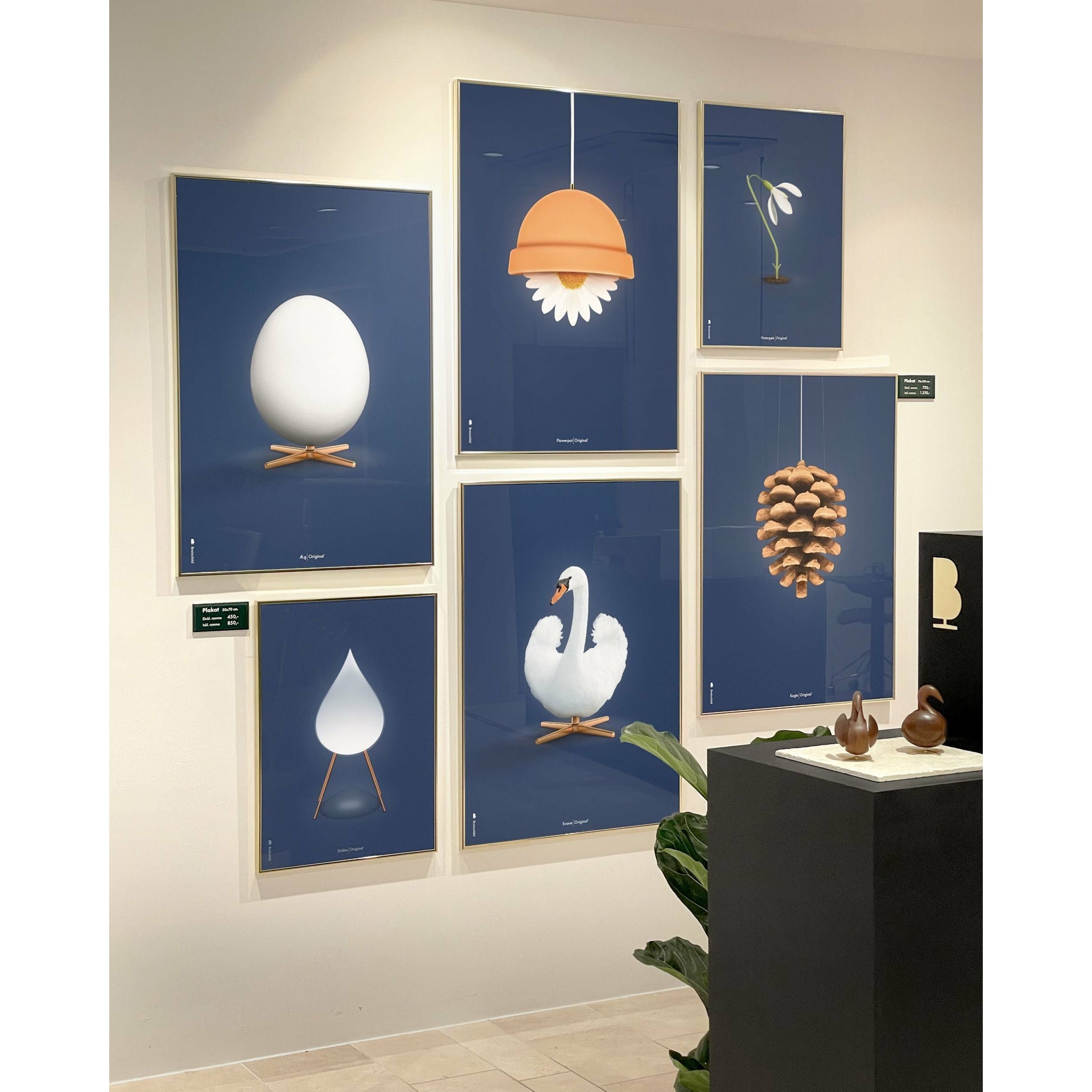 [product_category]-Brainchild Snowdrop Classic Poster Without Frame 30x40 Cm, Dark Blue Background-Brainchild-64002-BRA-4