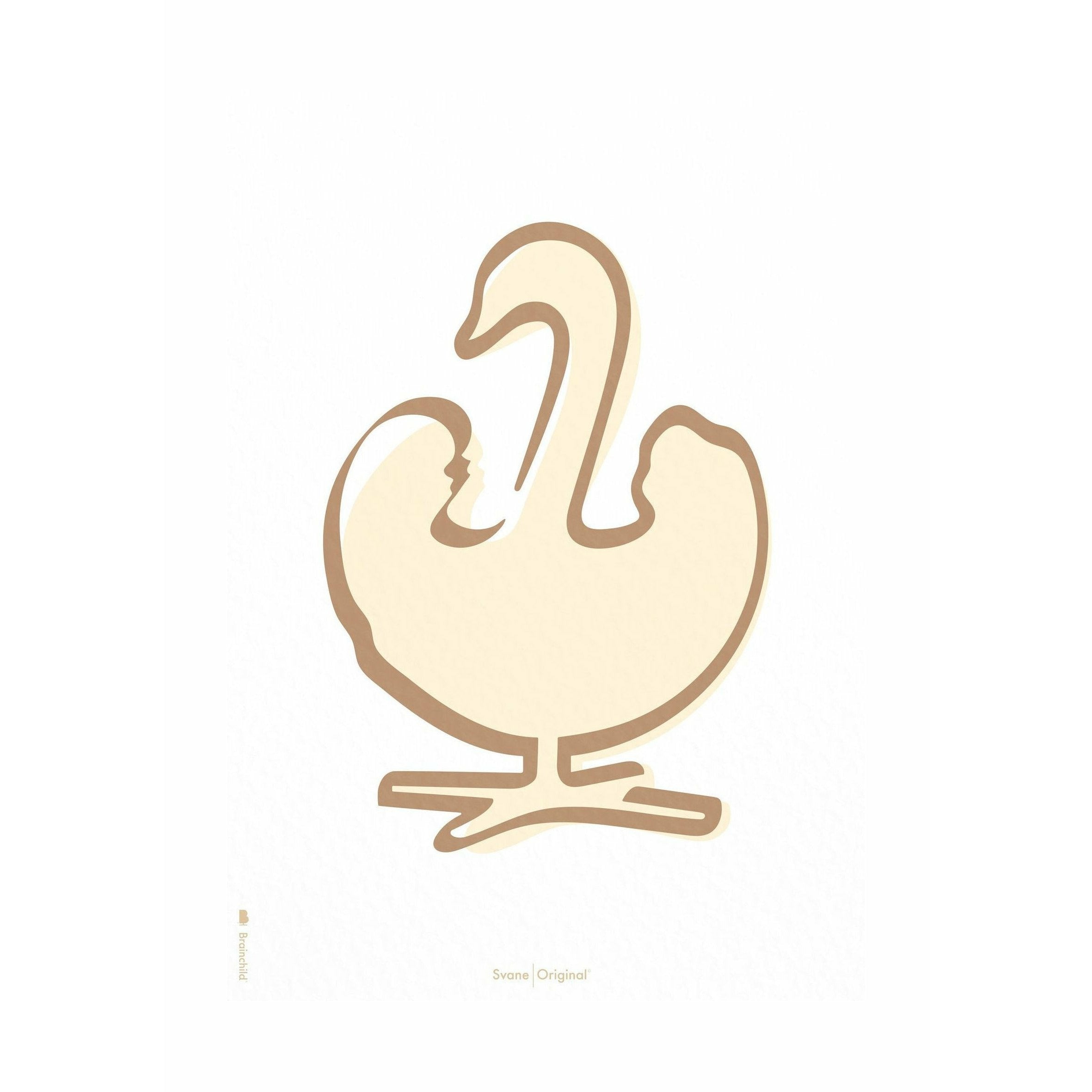 [product_category]-Brainchild Swan Line Poster Without Frame 30 X40 Cm, White Background-Brainchild-5713713200789-SH-31002-BRA-1