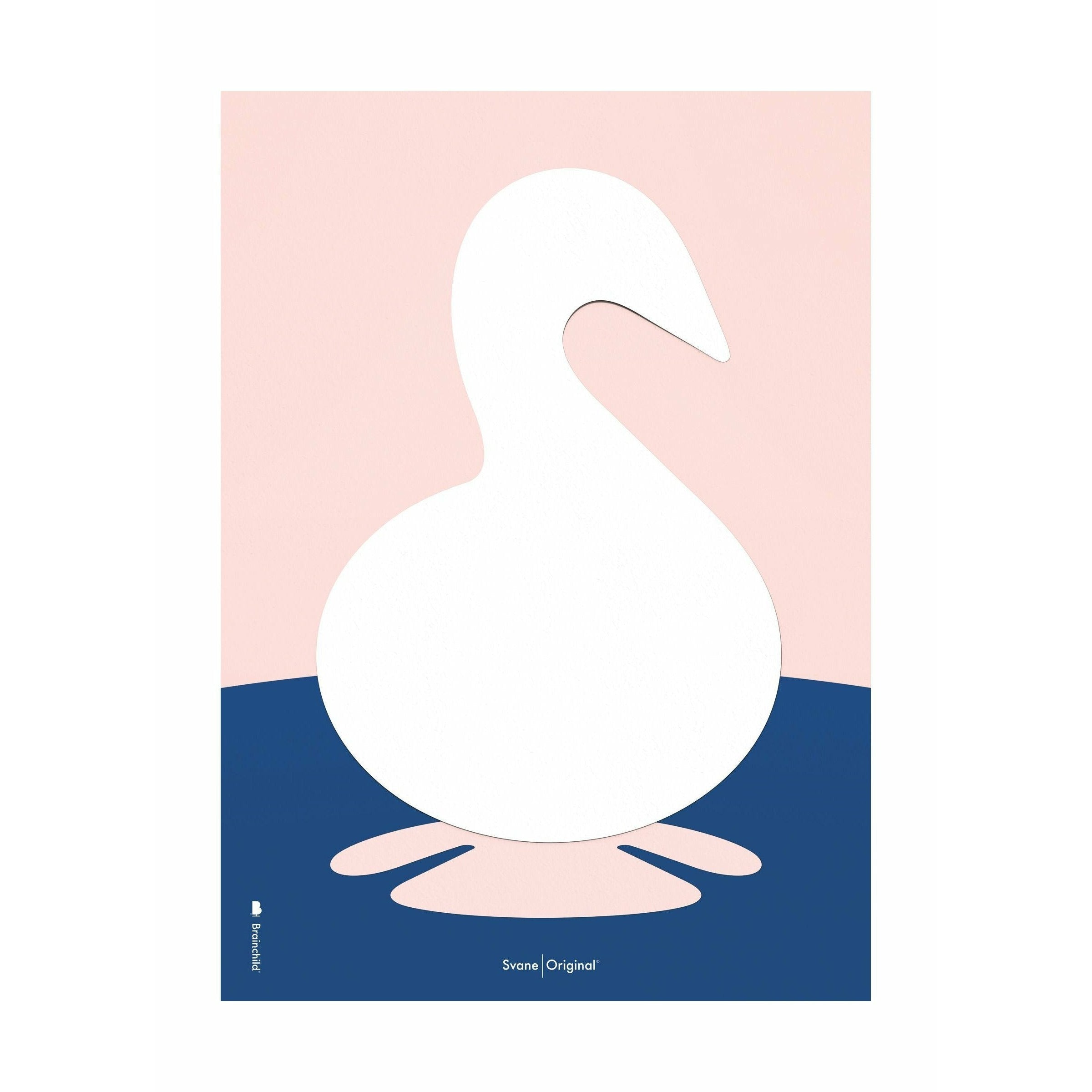 [product_category]-Brainchild Swan Paper Clip Poster Without Frame 30 X40 Cm, Pink Background-Brainchild-5713713201209-P-31002-BRA-1