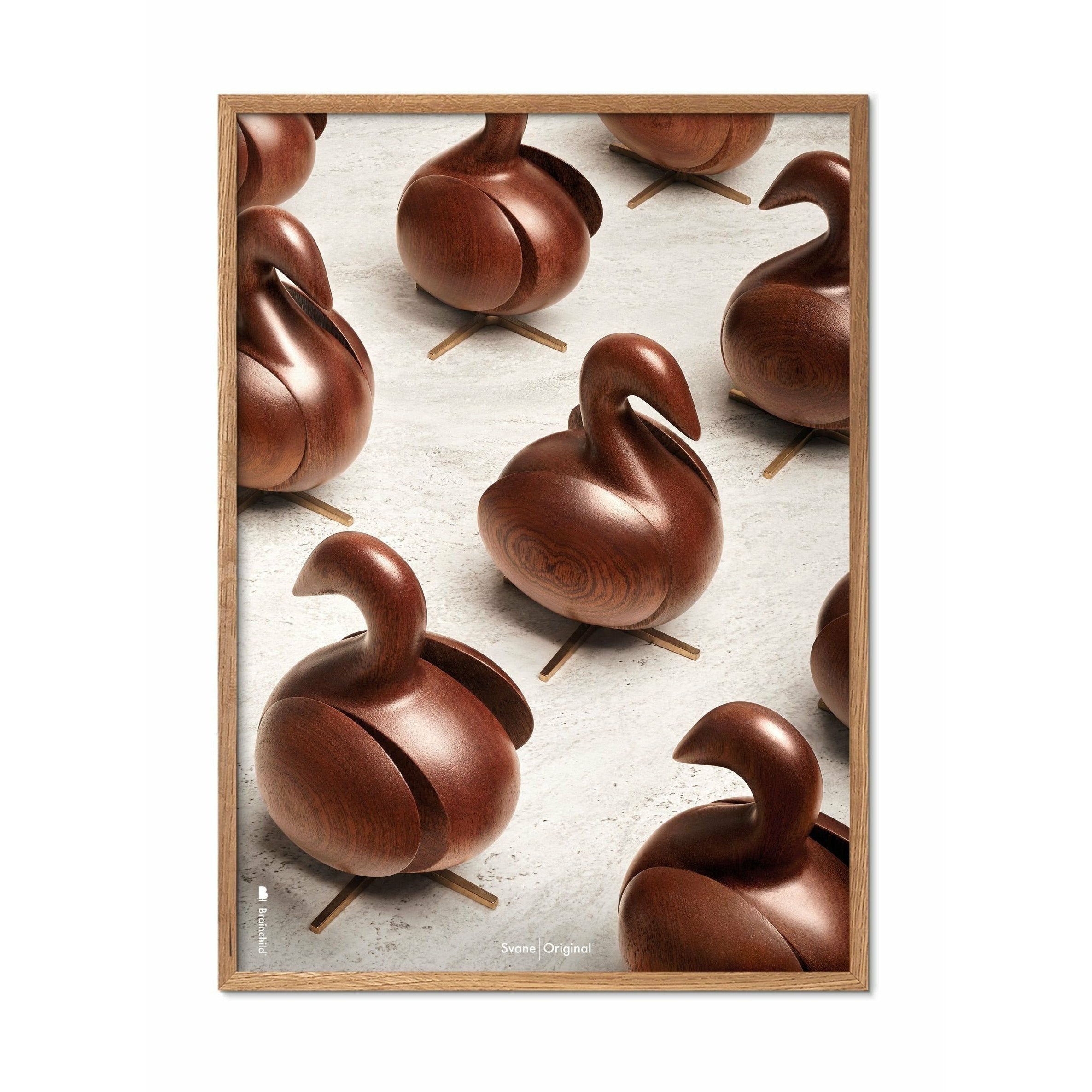 [product_category]-Brainchild Swan Parade Poster, Frame Made Of Light Wood, 50x70 Cm-Brainchild-PA-31003-A-BRA-1