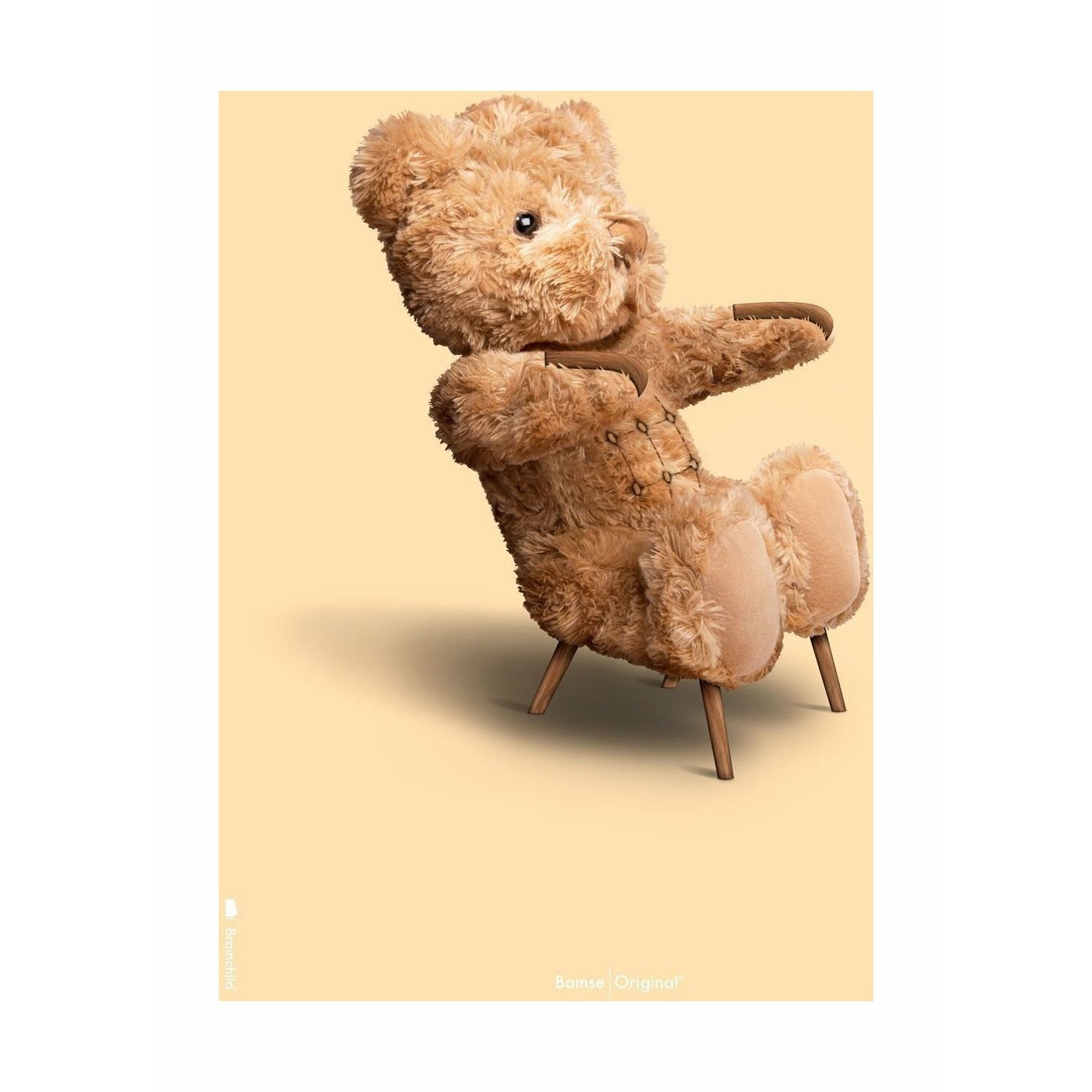 [product_category]-Brainchild Teddy Bear Classic Poster Without Frame 30x40 Cm, Sand Colored Background-Brainchild-5713713200271-71002-BRA-1