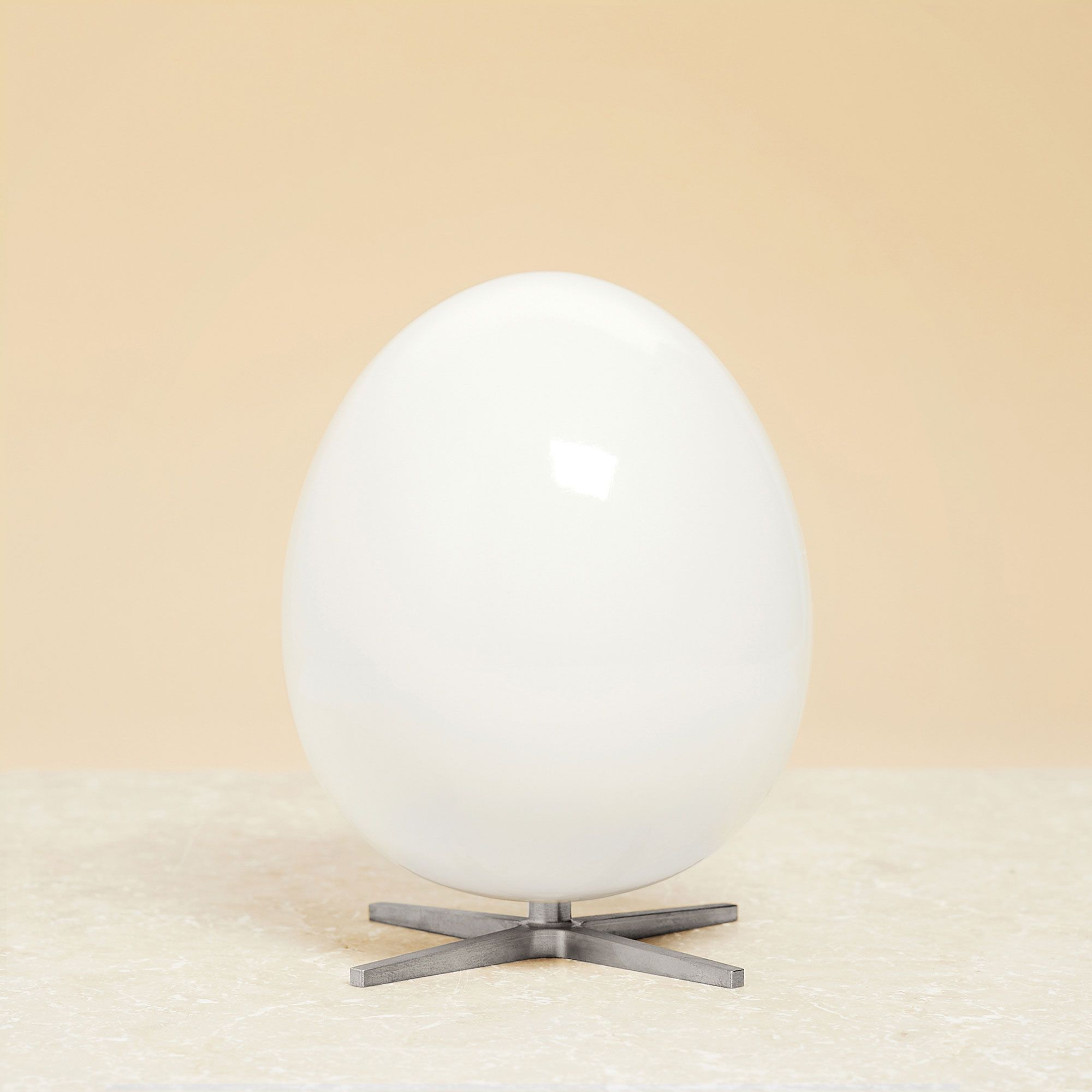 [product_category]-Brainchild The Egg Wooden Figure Mahogany White, Steel Base-Brainchild-1004-BRA-2