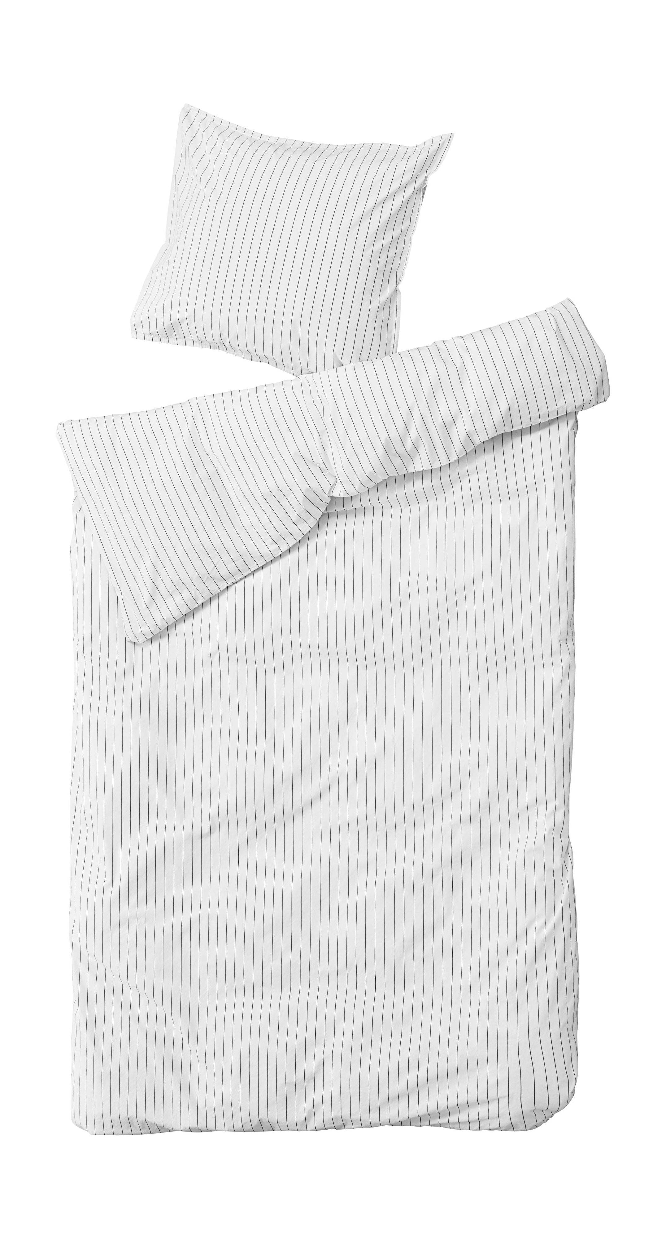 [product_category]-By Nord Dagny Bed Linen Set 200x140 Cm, Snow With Coal-ByNORD-5707644769168-561140115-BYN-1