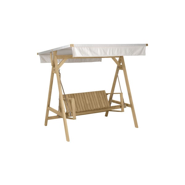 [product_category]-Carl Hansen Bk 17 A Frame For Bodil Kjær Swing Sofa Indoor/Outdoor, Teak Unreated, White 5453-Carl Hansen-5714413851597-BK17-WHITE5453-CAR-CAR-1