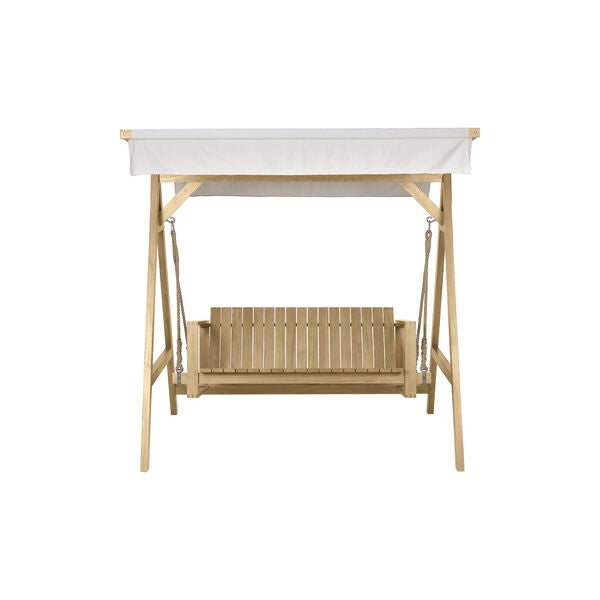 [product_category]-Carl Hansen Bk 17 A Frame For Bodil Kjær Swing Sofa Indoor/Outdoor, Teak Unreated, White 5453-Carl Hansen-5714413851597-BK17-WHITE5453-CAR-CAR-2