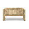 Carl Hansen BK12 Lounge Sofa indendørs/udendørs, ubehandlet teak