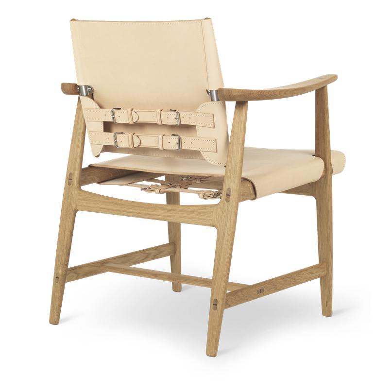 [product_category]-Carl Hansen Bm1106 Huntsman Chair, Oiled Oak/Natural Leather-Carl Hansen-BM1106-oiledoak-natural-CAR-2