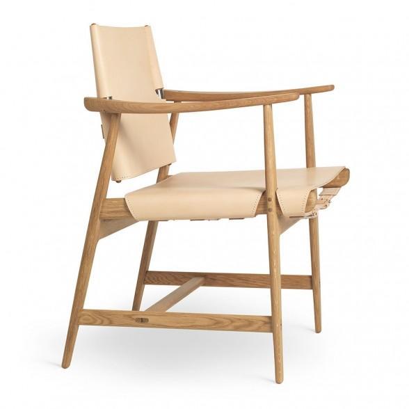 [product_category]-Carl Hansen Bm1106 Huntsman Chair, Oiled Oak/Natural Leather-Carl Hansen-BM1106-oiledoak-natural-CAR-3