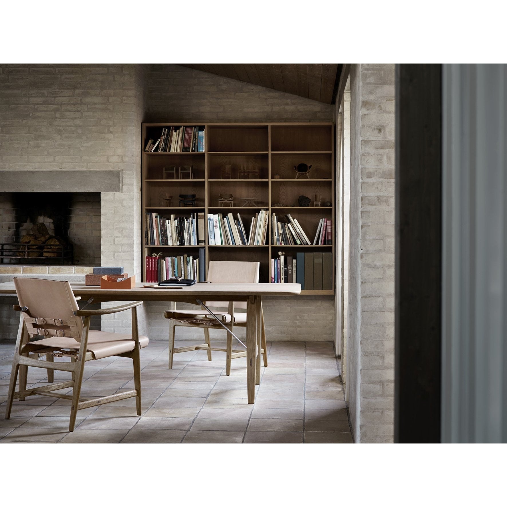 [product_category]-Carl Hansen Bm1106 Huntsman Chair, Oiled Oak/Natural Leather-Carl Hansen-BM1106-oiledoak-natural-CAR-4