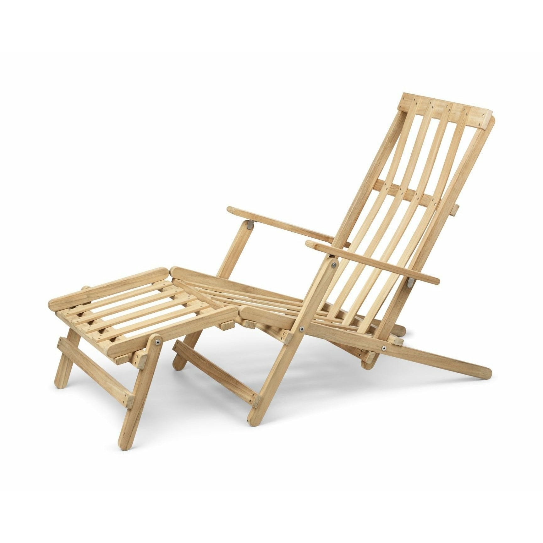 [product_category]-Carl Hansen Bm5565 Extended Deck Chair, Untreated Teak-Carl Hansen-5714413851863-BM5565-TEAK-CAR-2