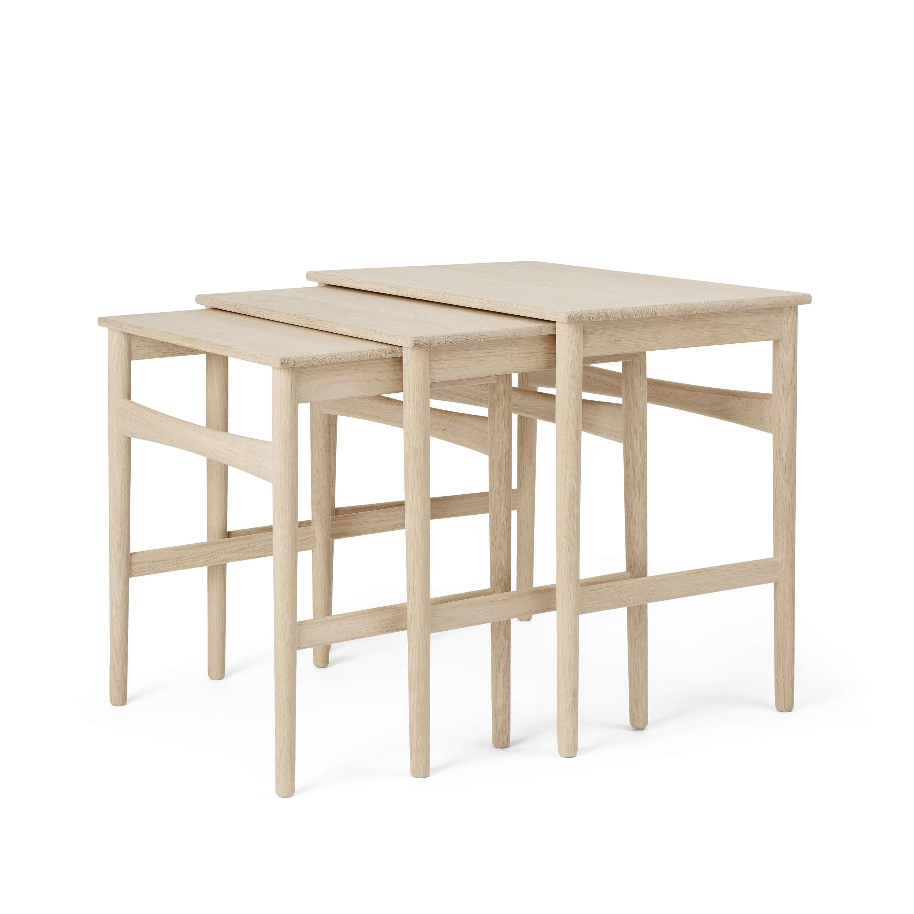 [product_category]-Carl Hansen Ch004 Nesting Side Tables, Oak Soap-Carl Hansen-CH004-Nesting-Oak-Soap-CAR-6