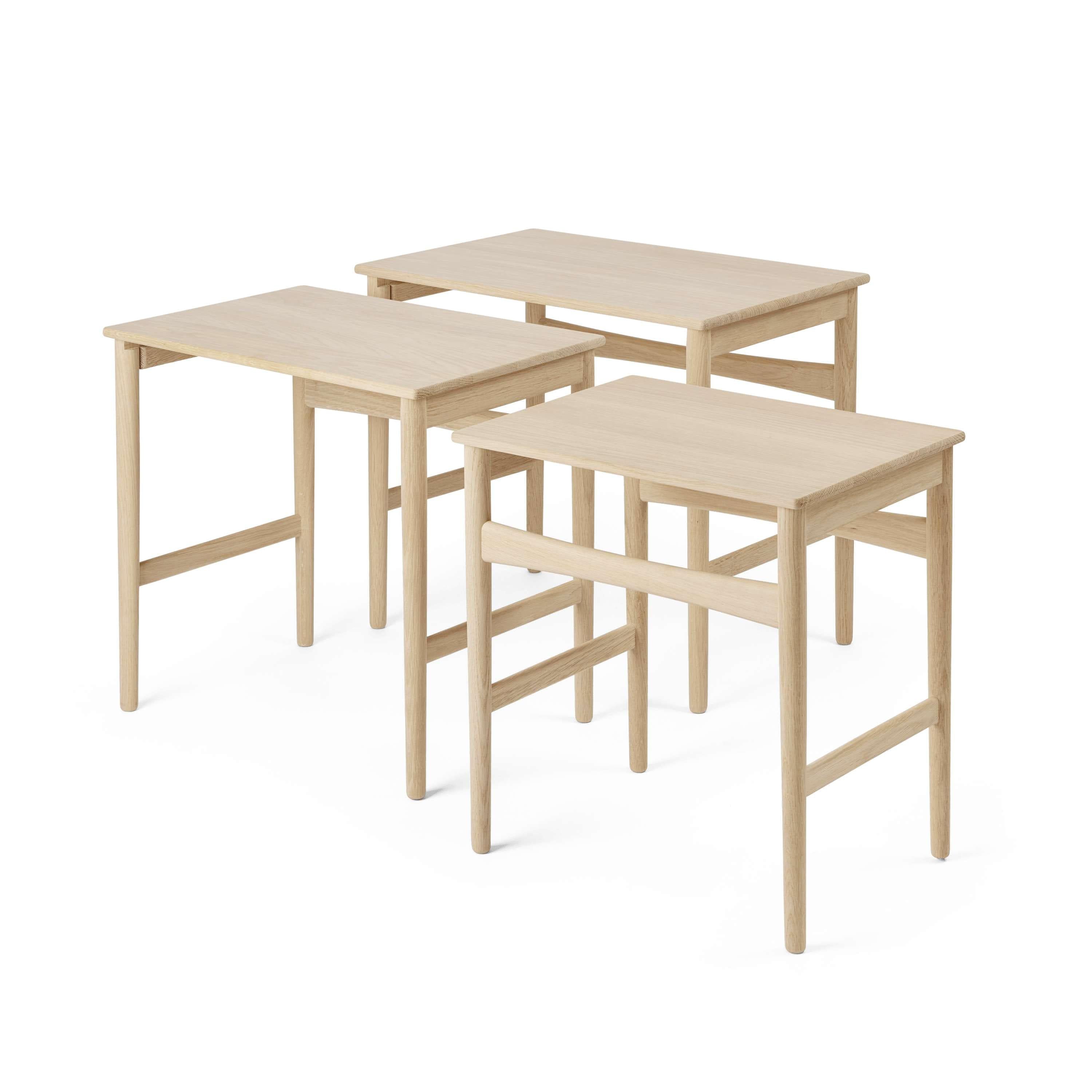 [product_category]-Carl Hansen Ch004 Nesting Side Tables, Oak Soap-Carl Hansen-CH004-Nesting-Oak-Soap-CAR-7