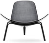  Ch07 Shell Chair Black Beech/Dark Gray Fabric Fiord 171