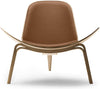  Ch07 Shell Chair Oiled Oak/Brown Leather Thor 307