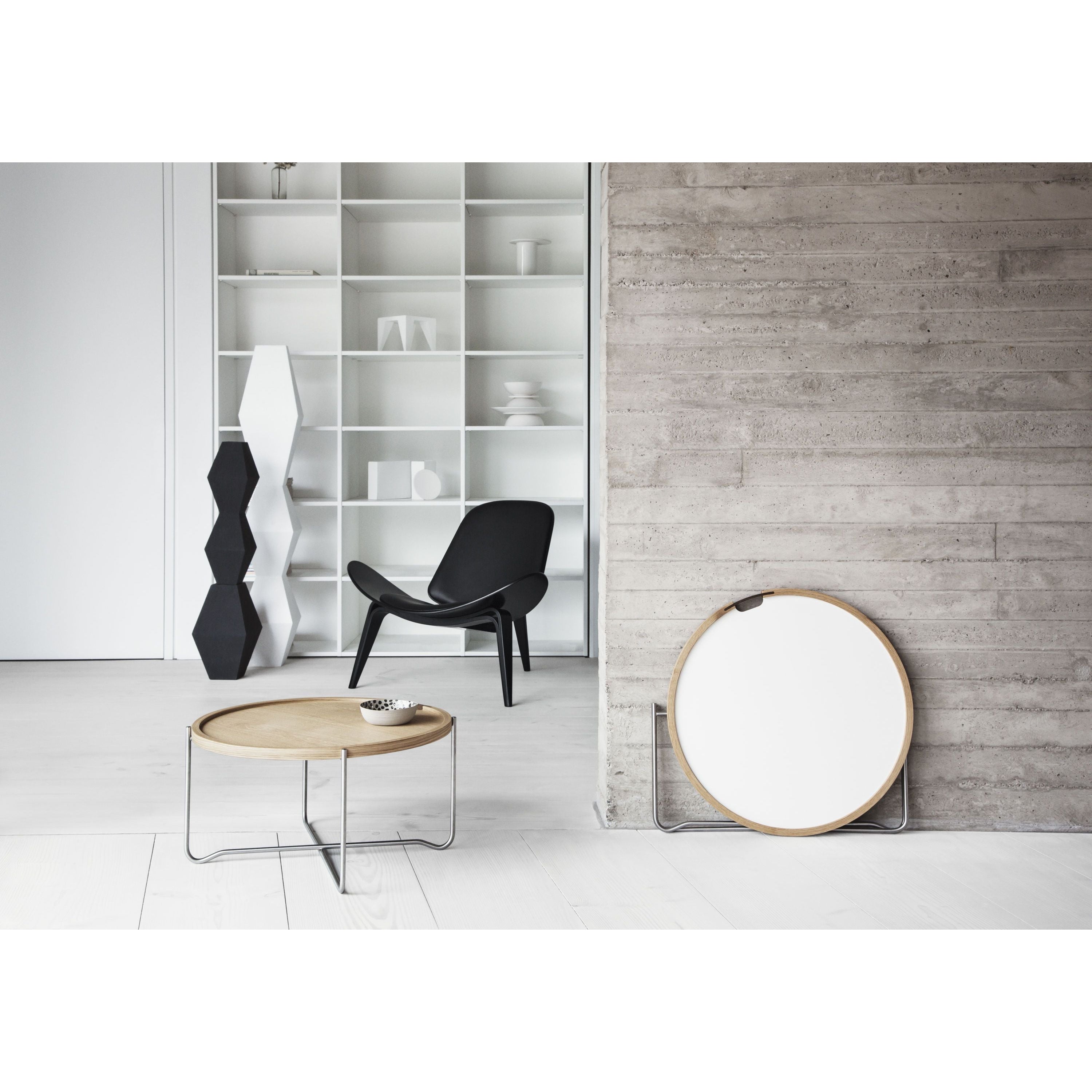 [product_category]-Carl Hansen Ch07 Shell Chair, Smoked Oak/Black Leather Thor 301-Carl Hansen-CH07-thor301-oaksmoked-CAR-5