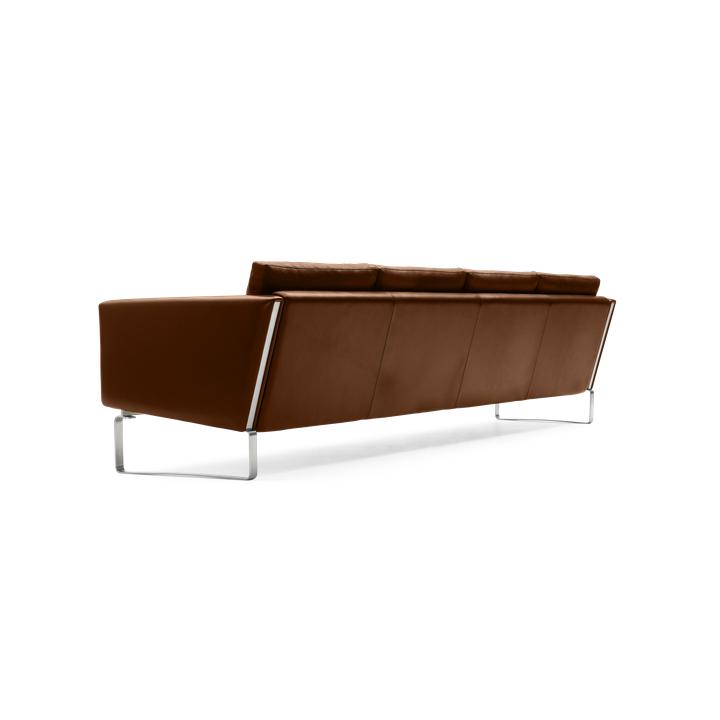 [product_category]-Carl Hansen Ch104 Sofa, Steel/Brown Leather-Carl Hansen-ch104-thor307-stainlesssteel-CAR-2