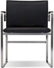Carl Hansen CH111 stol, stål/sort læder