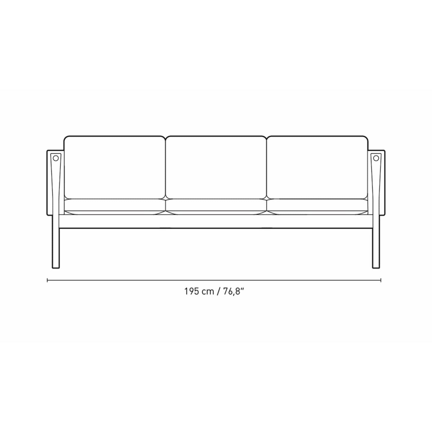 [product_category]-Carl Hansen Ch162 3 Seater Sofa Oak Smoke Colored Oil, Sif 95-Carl Hansen-CH163-oak-smoked-sif95-CAR-4