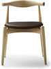 Carl Hansen CH20 albue stol, olieret eg/brunt læder