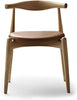Carl Hansen CH20 albue stol, olieret eg/lysebrunt læder