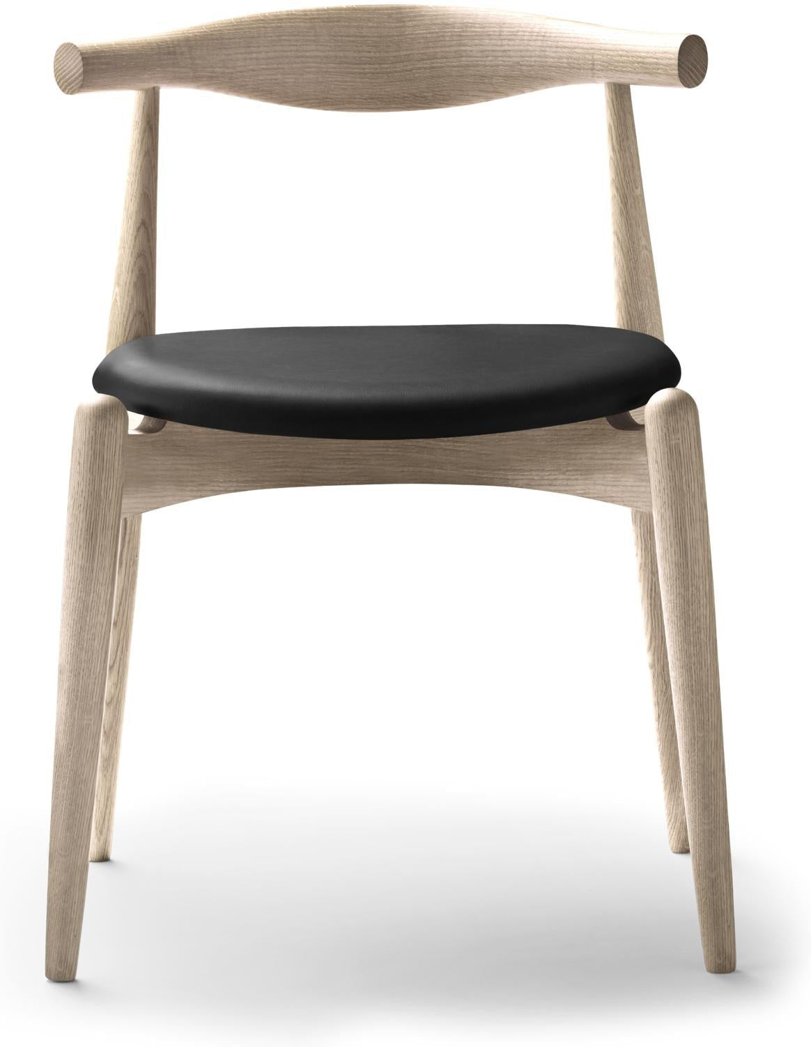 [product_category]-Carl Hansen Ch20 Elbow Chair, Soaped Oak, Black Leather-Carl Hansen-5714413970984-ch20-thor301-soapedoak-CAR-1