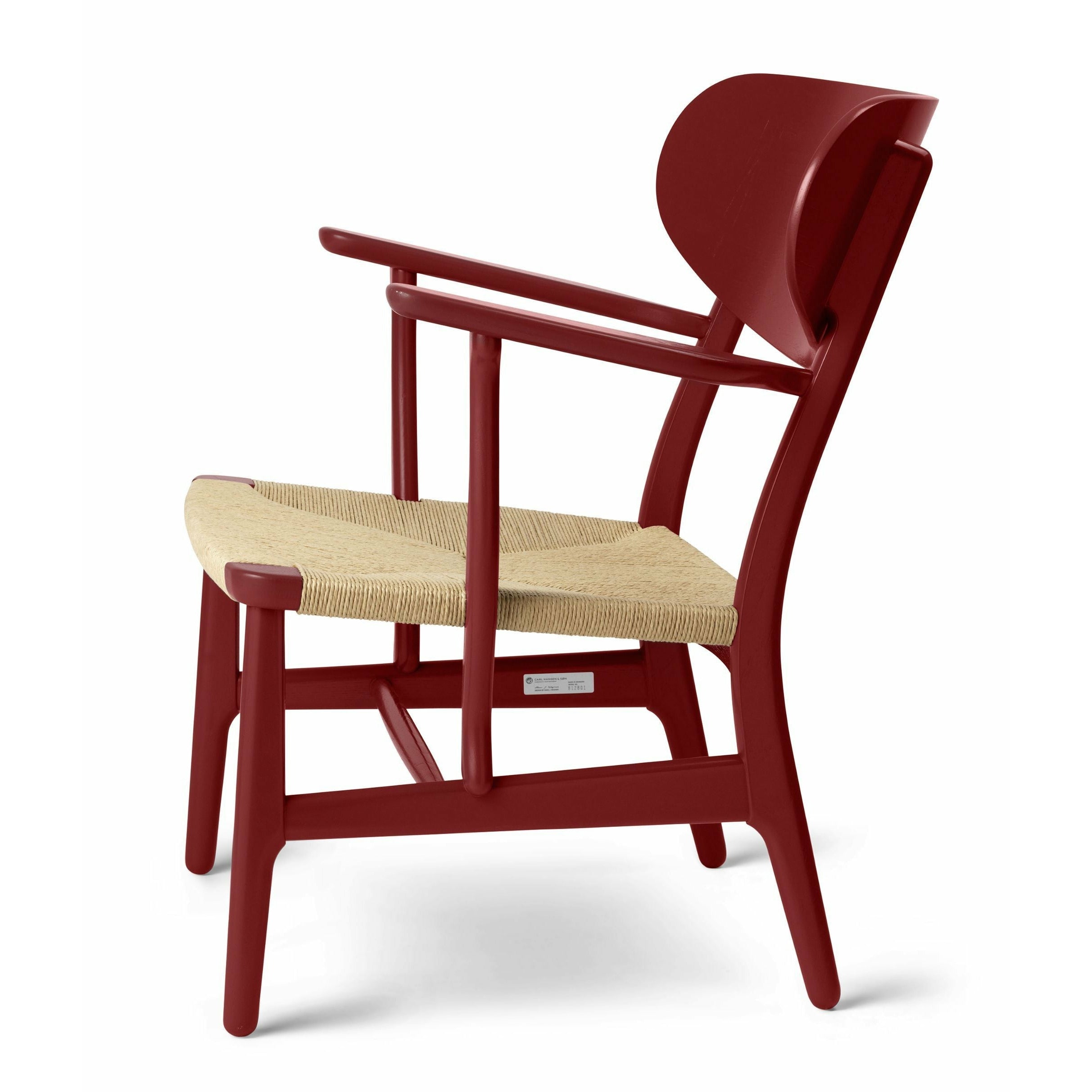 Carl Hansen CH22 Lounge stol eg, Falu rød/naturlig ledning