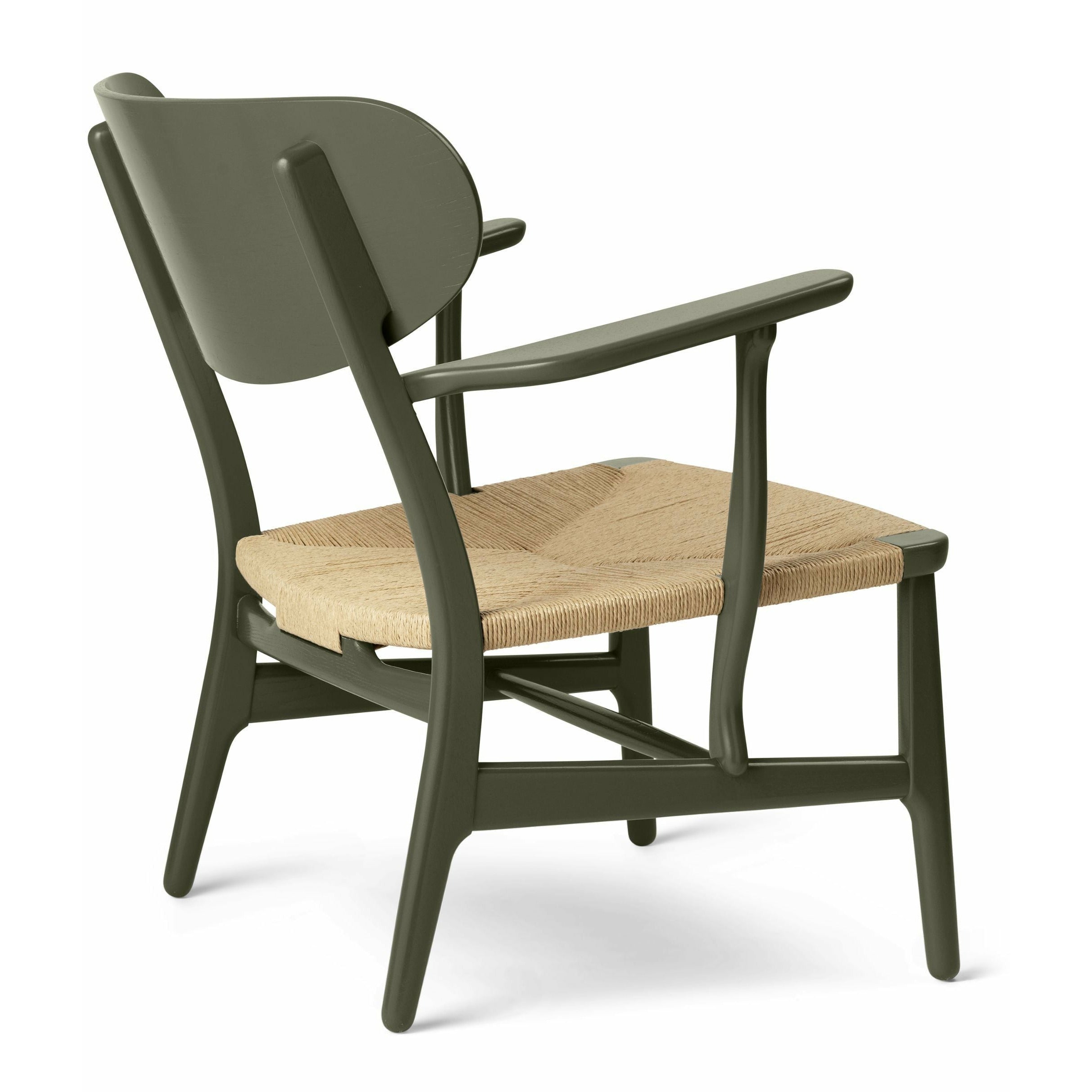 Carl Hansen CH22 Lounge stol eg, tanggrøn/naturlig ledning