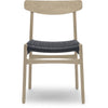 Carl Hansen CH23 stol, eg sæbe/sort papirledning