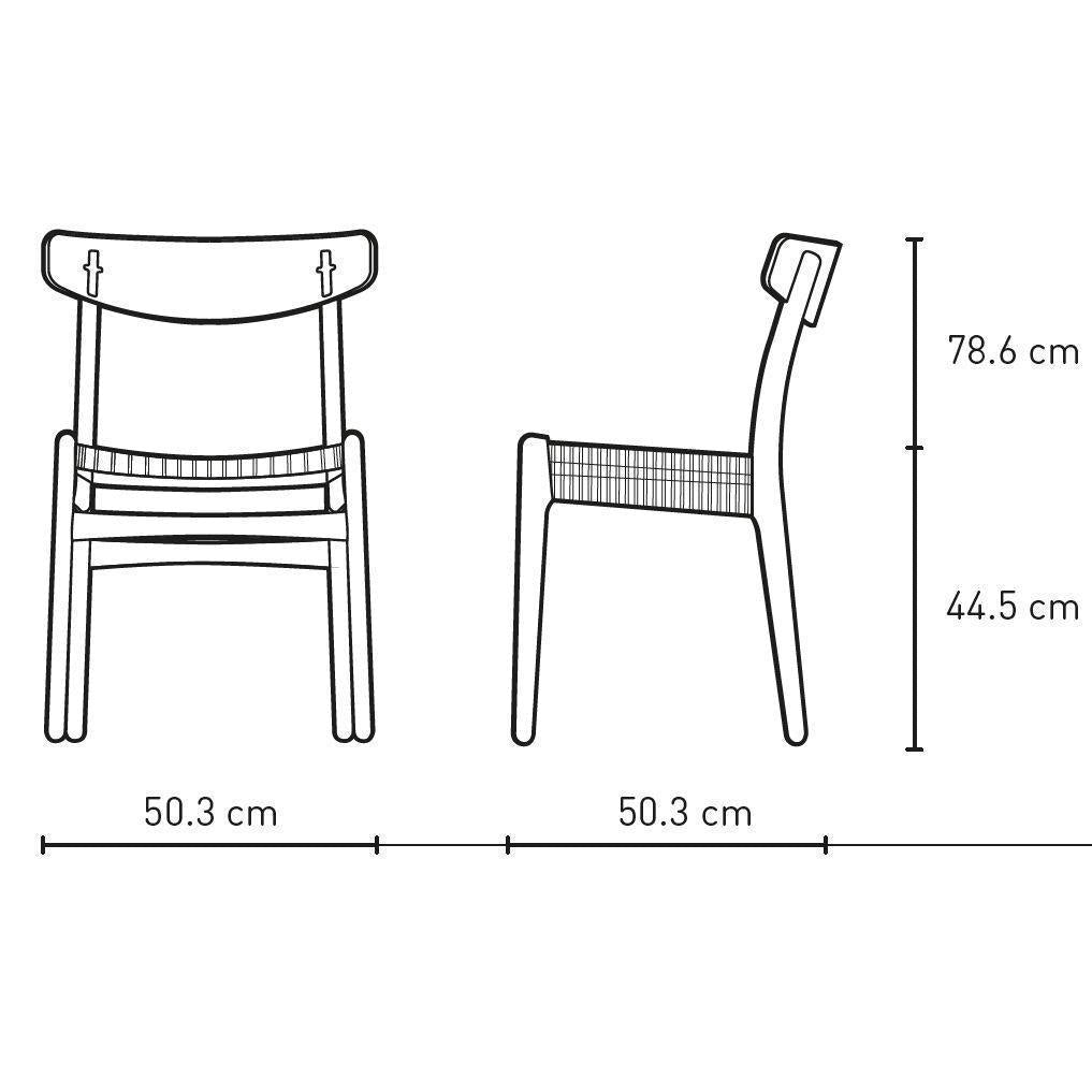 [product_category]-Carl Hansen Ch23 Chair, Oiled Oak & Walnut Chair Frame Oiled /Natural Cord-Carl Hansen-CH23-natural-oakwalnutoakoiled-CAR-5