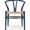 Carl Hansen CH24 WISHBONE SPOR BEECH SPECIAL EDITION, Natural Cord/Soft Blue
