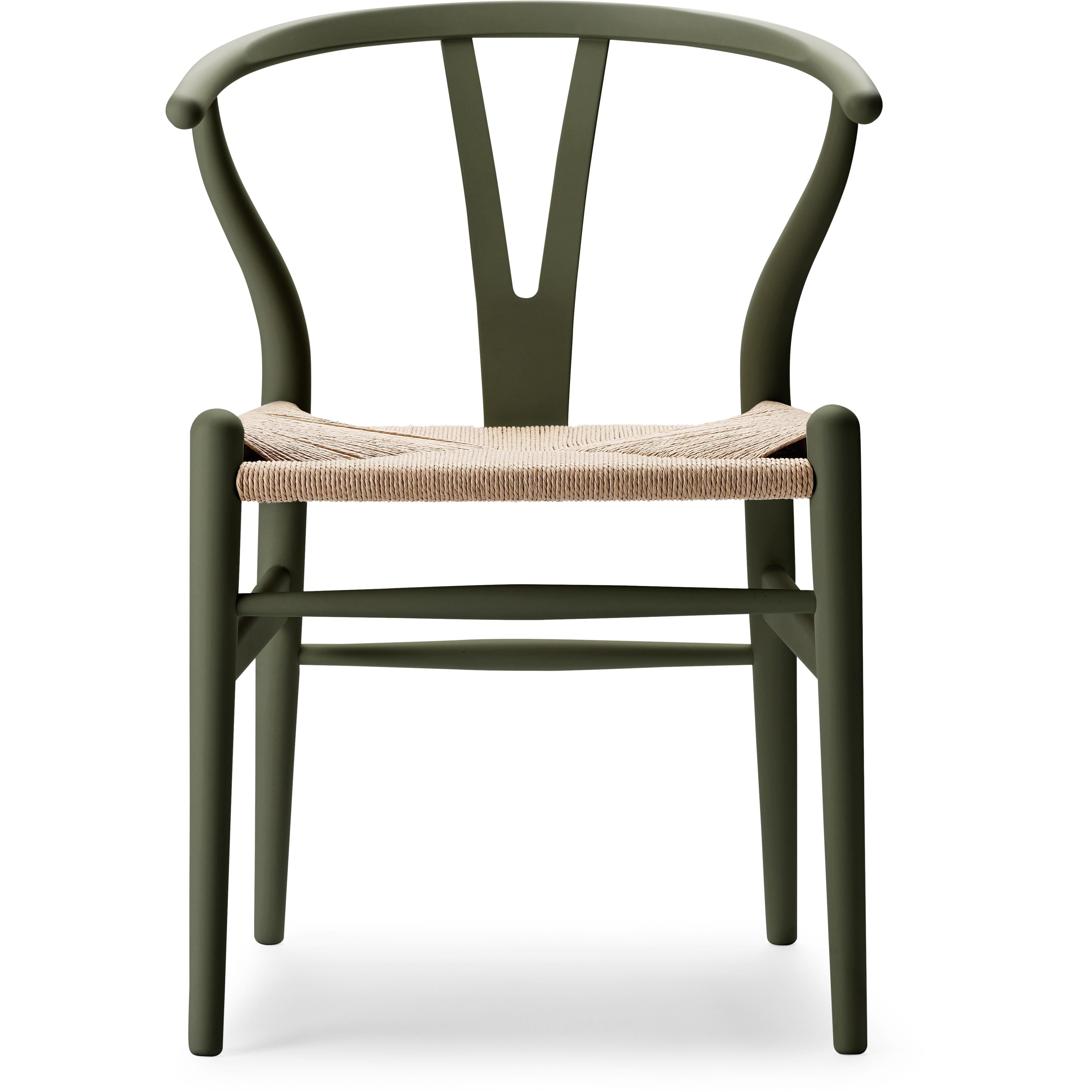[product_category]-Carl Hansen Ch24 Wishbone Chair Beech Special Edition, Natural Cord/Soft Seaweed-Carl Hansen-5715230006245-CH24-010-M-S8010-G70Y-FSC-70-CAR-1