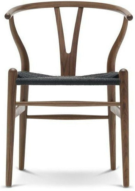 [product_category]-Carl Hansen Ch24 Wishbone Chair Black Paper Cord, Oiled Walnut-Carl Hansen-5713018610912-CH24-black-walnutoiled-CAR-1