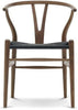 Carl Hansen Ch24 Wishbone Chair Black Paper Cord, Oiled Walnut