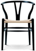 Carl Hansen CH24 WISHBONE SPOR Natural Cord, Black Beech Special Edition