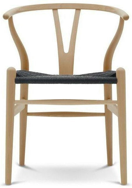 [product_category]-Carl Hansen Ch24 Y Chair Chair Black Paper Cord, Lacquered Beech-Carl Hansen-CH24-black-beechlacquered-CAR-1