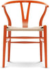 Carl Hansen Ch24 Y Chair Chair Natural Paper Cord, Beech/Orange Red