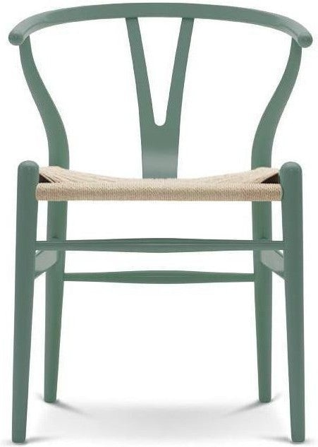 Carl Hansen Ch24 Y Chair Chair Natural Paper Cord, Beech/Petrol Green