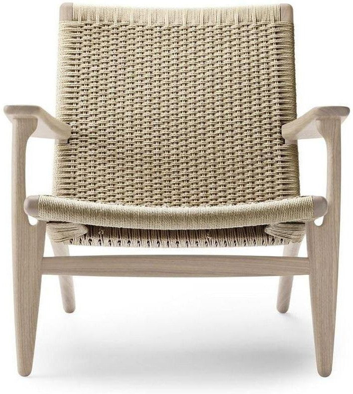 [product_category]-Carl Hansen Ch25 Lounge Chair, Soaped Oak/Natural-Carl Hansen-5710954237654-CH25-natural-soapedoak-CAR-1