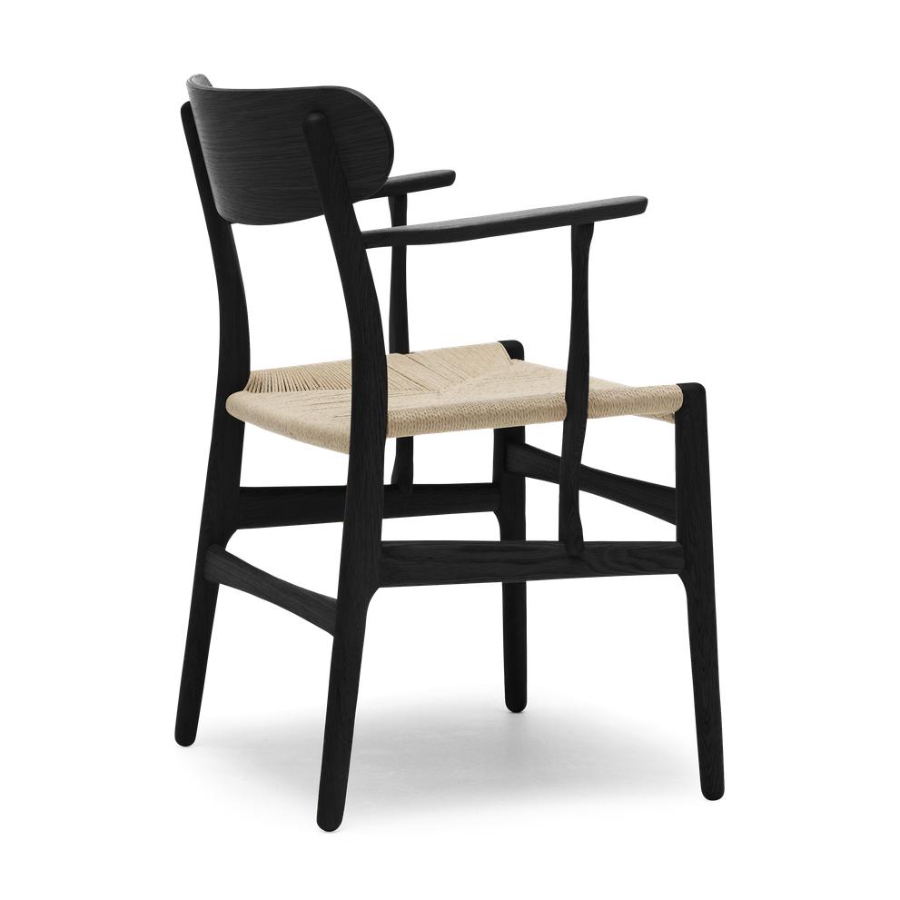 [product_category]-Carl Hansen Ch26 Chair, Colored Oak/Natural Cord-Carl Hansen-5713018335174-ch26-natur-blackoak-CAR-2