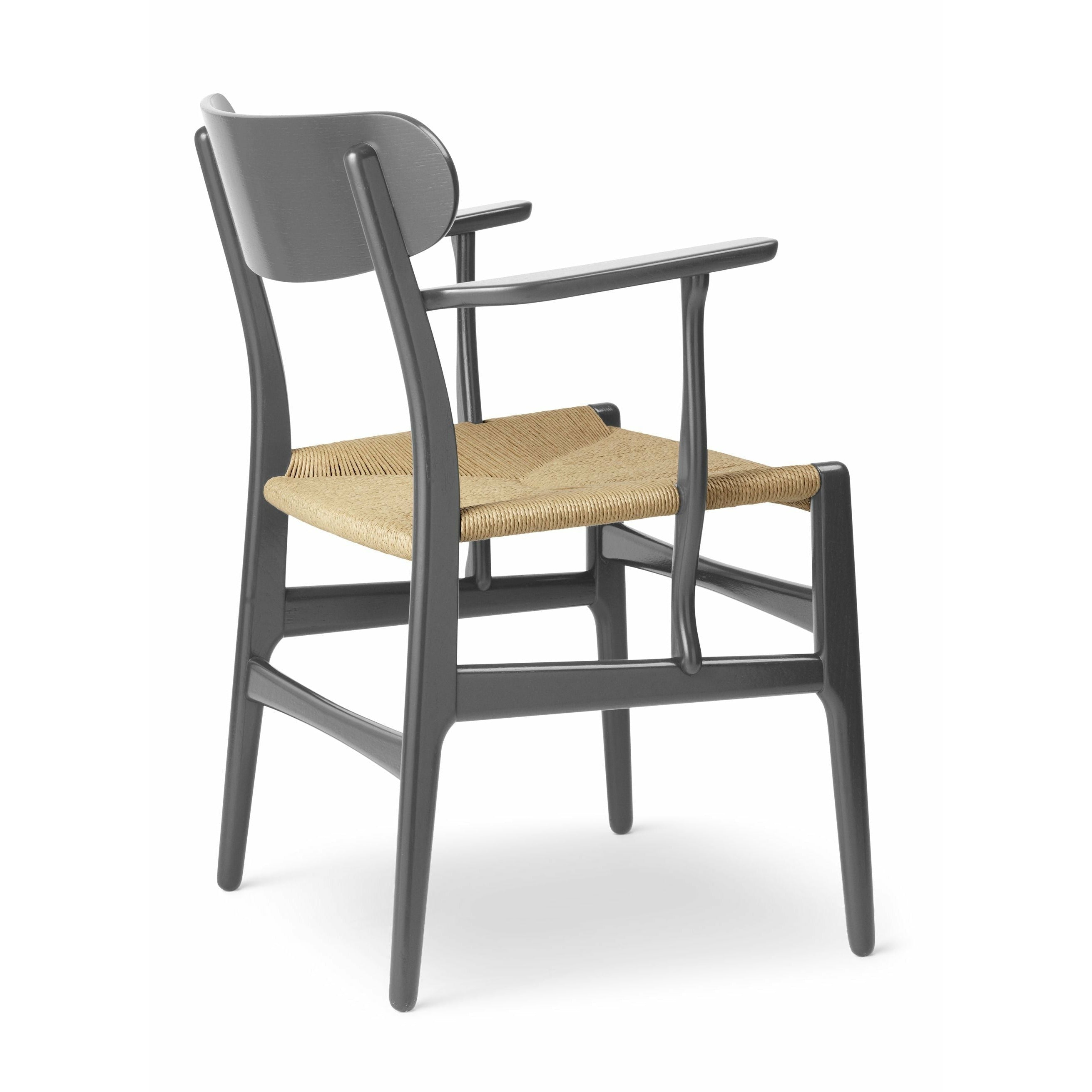 Carl Hansen Ch26 Chair Oak, Slate Brown/Natural Wicker