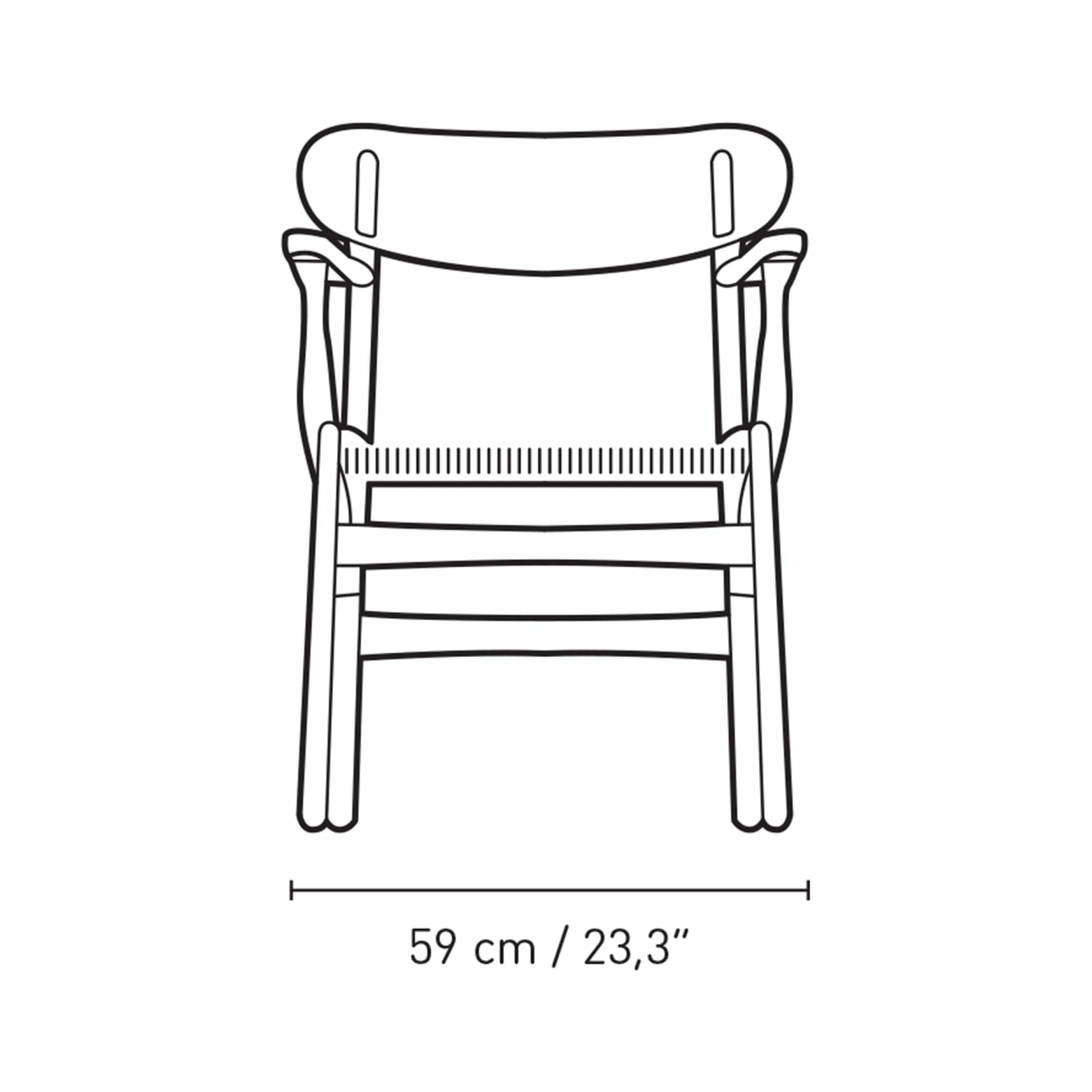 Carl Hansen Ch26 Chair Oak, Slate Brown/Natural Wicker