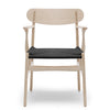 Carl Hansen CH26 -stol, olieret/sort papirledning eg