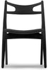 Carl Hansen CH29 P Sawbuck stol, sort eg/sort læder
