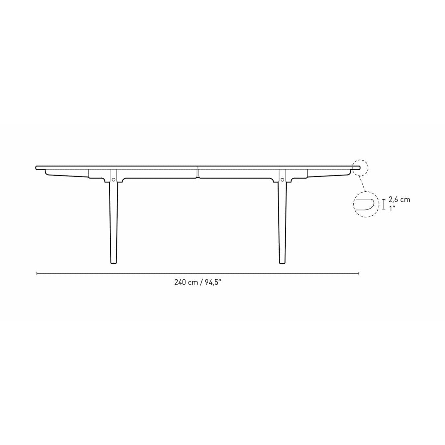 [product_category]-Carl Hansen Ch339 Dining Table Designed For 4 Pull Out Plates, Oak Smoke Colored Oil-Carl Hansen-5715230872116-CH339-oak-smokedoil-4-CAR-3