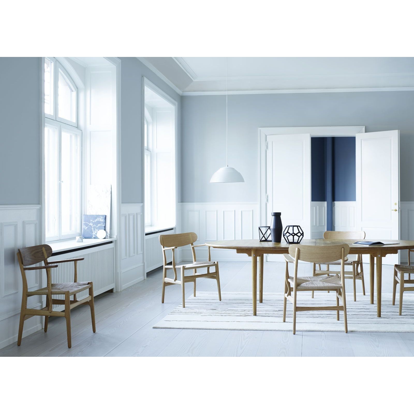 [product_category]-Carl Hansen Ch339 Dining Table Without Additional Top, White Oiled Oak-Carl Hansen-5715397149335-CH339-whiteoiledoak-wo-CAR-3