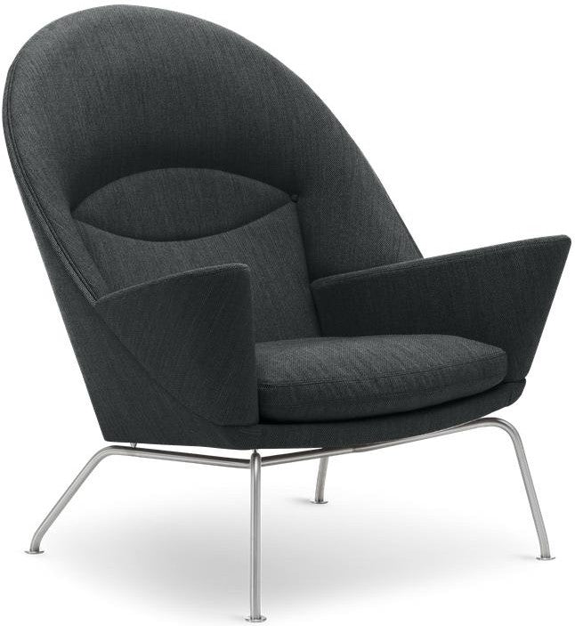 [product_category]-Carl Hansen Ch468 Oculus Chair, Steel/Black Fabric-Carl Hansen-ch468-blackwool-steel-CAR-1
